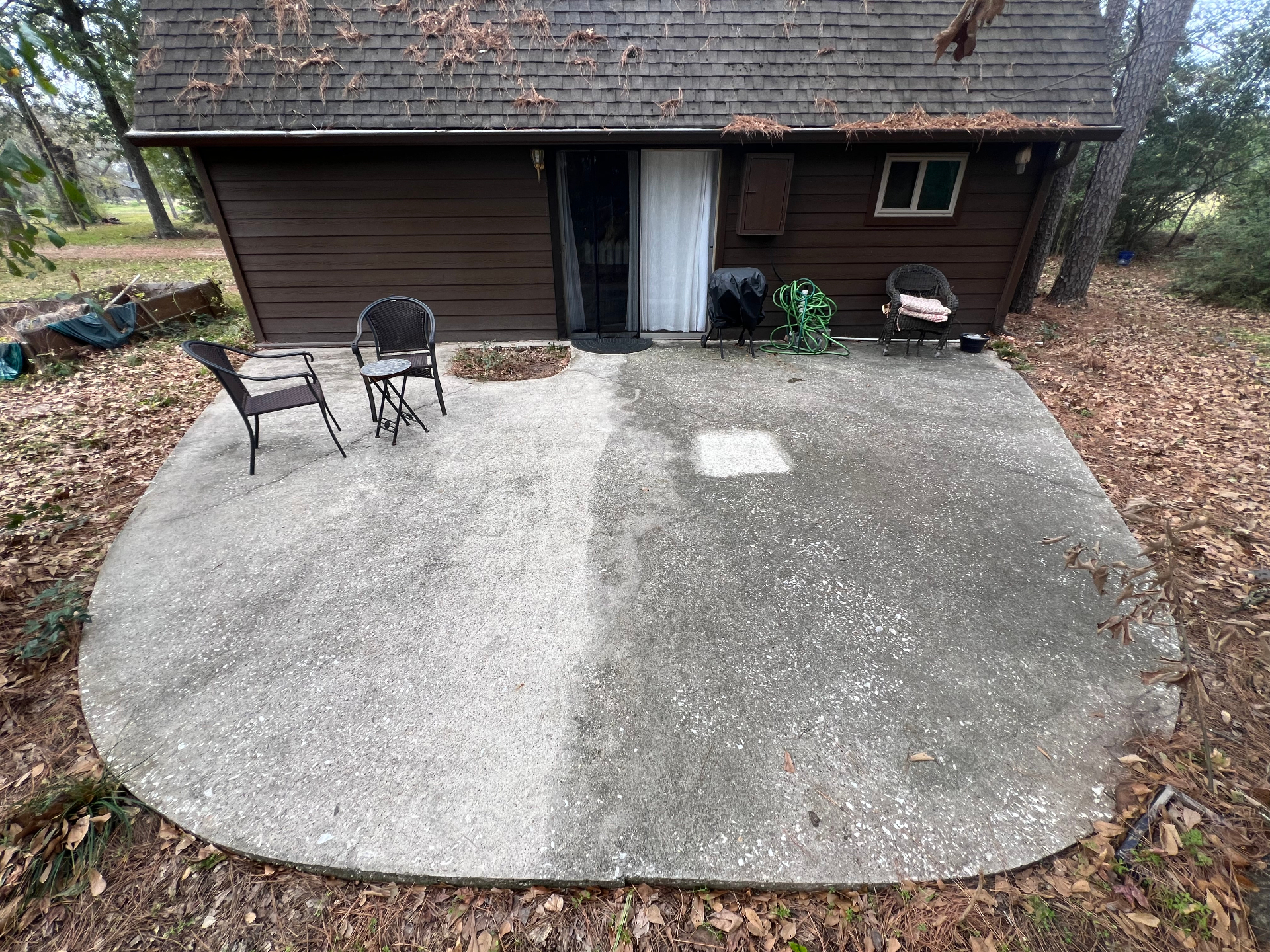 Patio in winter at twenty-nine months
